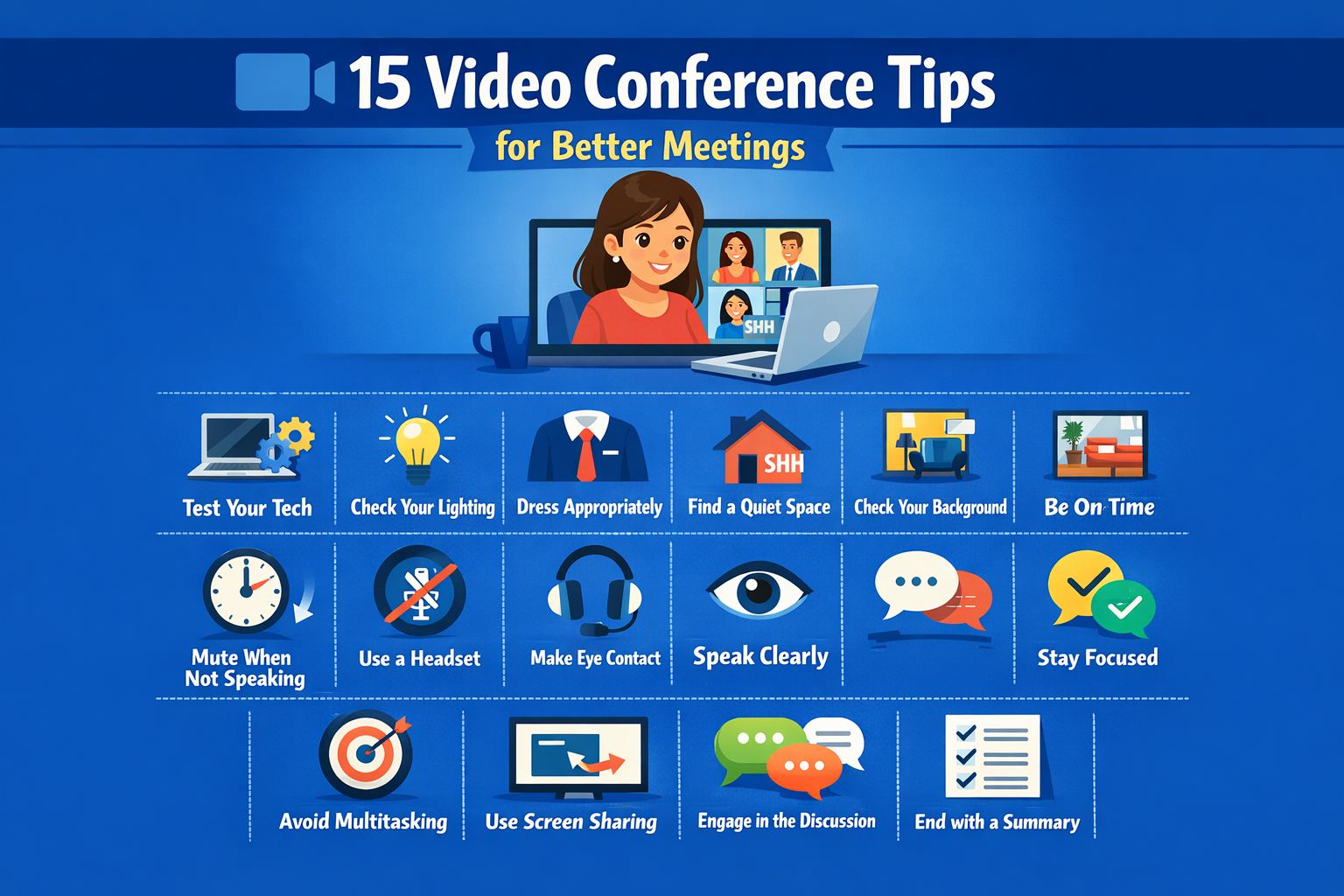 15 video conference tips for professional and productive online meetings