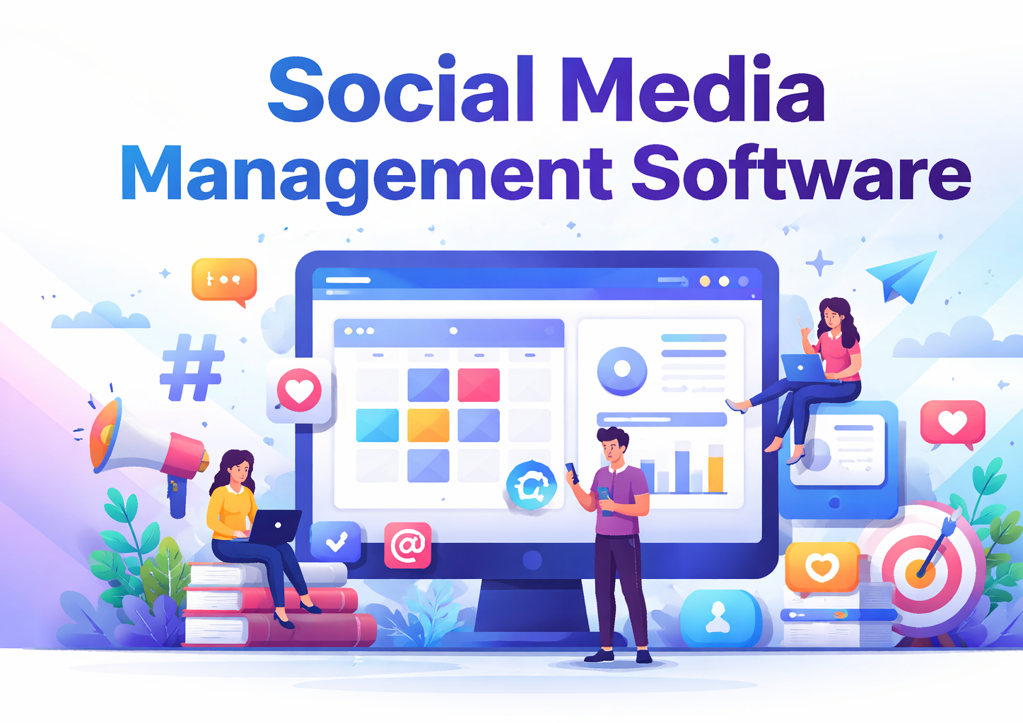 SaaS data management concept with cloud platform analytics and data visualization dashboard